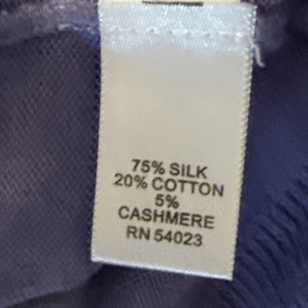 Banana Republic V Neck Sweater Mens Size L Purple‎ Pullover Silk Cashmere Luxury - Picture 6 of 9